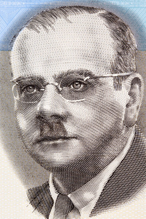 Ignacy Matuszewski portrait from Polish moneyのeditorial素材