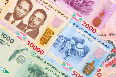 Burundian money, a business backgroundの写真素材