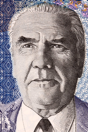 Joseph Maurice Paturau portrait from Mauritian moneyのeditorial素材