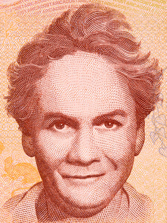 Maria Isabel Carvajal portrait from Costa Rican moneyのeditorial素材