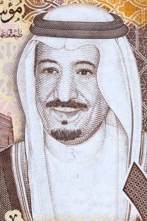 Salman of Saudi Arabia, a portrait from moneyのeditorial素材