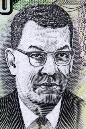 Donald Sangster portrait from Jamaican moneyのeditorial素材