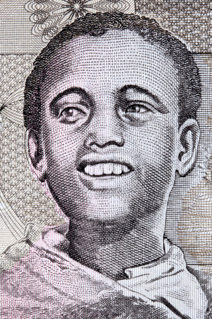 Young Ethiopian portrait from moneyのeditorial素材