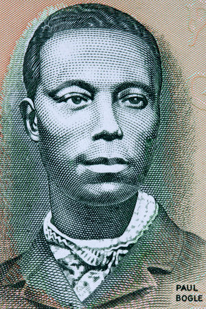 Paul Bogle portrait from Jamaican moneyの写真素材