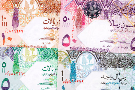 Qatari money a business backgroundの写真素材