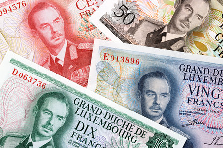 Luxembourgish money a business backgroundの写真素材