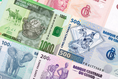 Congolese money a business backgroundの写真素材