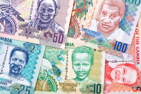 Gambian money a business backgroundの写真素材