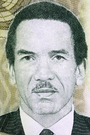 Ian Khama portrait from Botswana moneyの写真素材