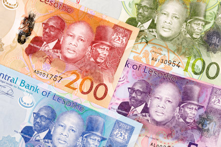 Money from Lesotho a business backgroundの写真素材