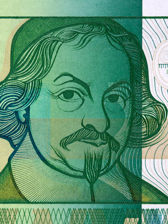 Joost van den Vondel a portrait from Netherlands money