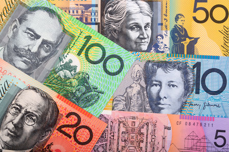 Australian Dollars, a business backgroundの写真素材