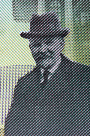 Slobodan Jovanovic a portrait from Serbian moneyのeditorial素材