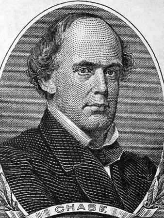 Grover Cleveland a portrait from old American Dollarsのeditorial素材