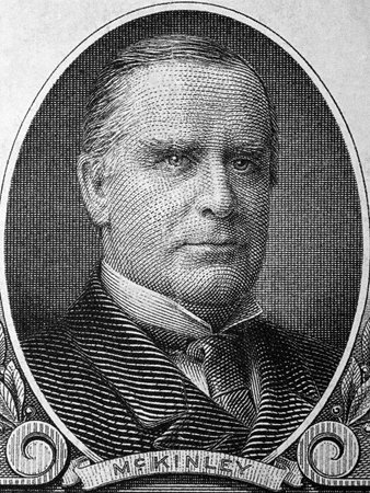William McKinley a portrait from old American dollarsのeditorial素材