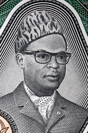 Mobutu Sese Seko a portrait from Zirean moneyの写真素材