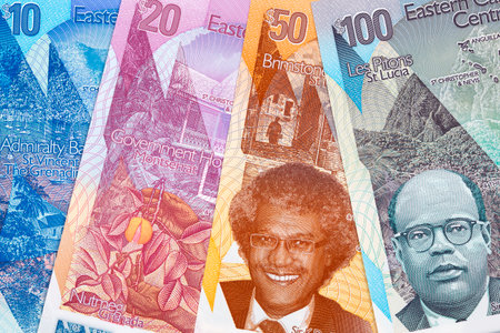 Eastern Caribbean dollar a business backgroundの写真素材