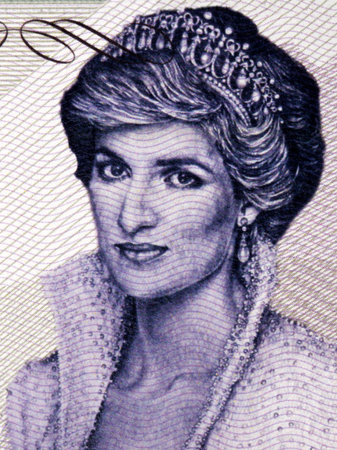 Princess Diana a portait from Welsh collector's banknoteの写真素材