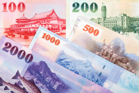 New Taiwan dollar a business backgroundの写真素材