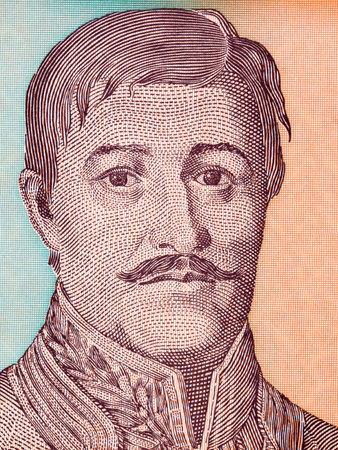 Dorde Petrovic - Karadorde, a portrait from old Yugoslavian moneyのeditorial素材