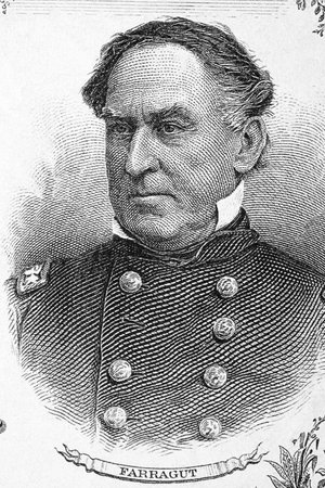 David Farragut a portrait from old American moneyのeditorial素材