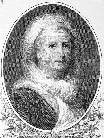 Martha Washington a portrait from old American moneyのeditorial素材