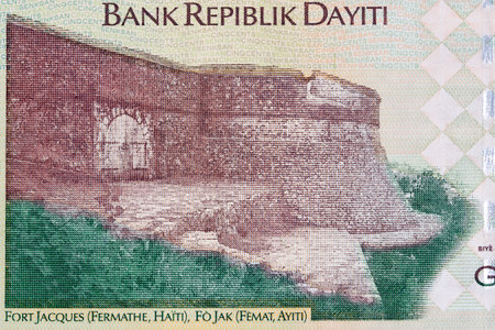 Fort Jacques in Fermathe from Haitian money