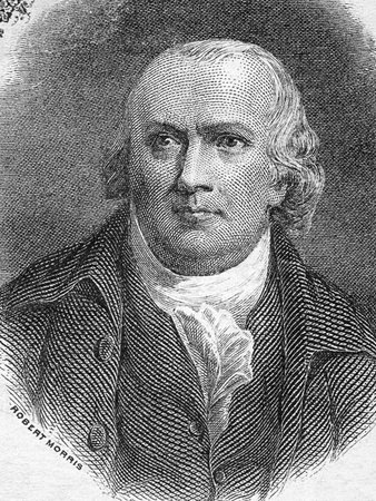 Robert Morris a portrait from old American moneyのeditorial素材