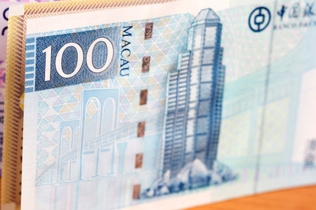 Macau money - pataca a business backgroundの写真素材