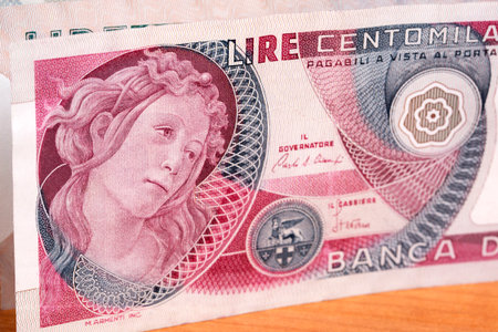 Old Italian money - Lira a business backgroundの写真素材
