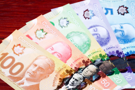 Canadian money - Dollars a business backgroundの写真素材