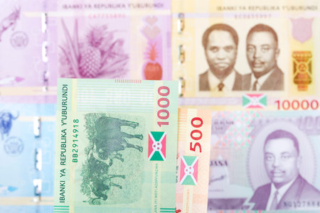 Burundian money - franc and business backgroundの写真素材