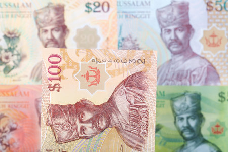 Brunei money - dollar a business backgroundの写真素材