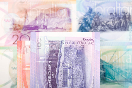 Gibraltar money - pound a business backgroundの写真素材