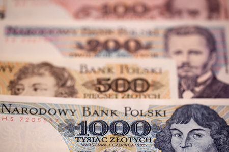 Old Polish money - Zloty and business background