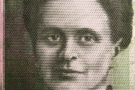 Elsie Inglis a closeup portrait from Scottish money - poundの写真素材