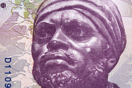 Pedro Camejo a closeup portrait from Vezezuelan money - bolivarの写真素材