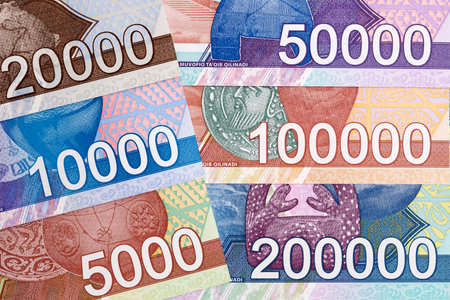 Uzbekistani money - sum a business background