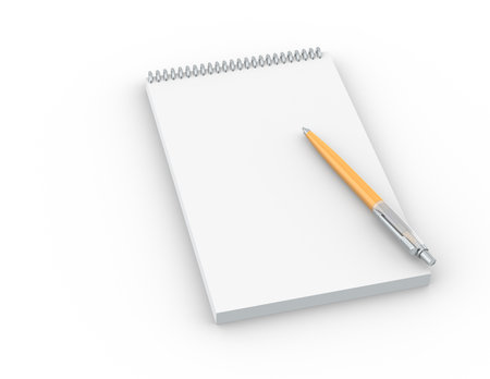 Pen and Paper. Note paper with Penの写真素材