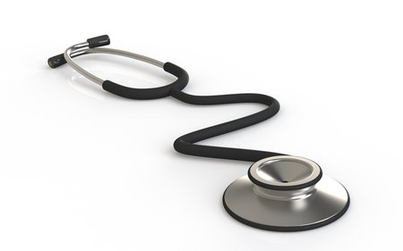 Stethoscope. Perspective view af a Classic Stethoscope の写真素材