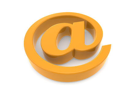 Big Orange E-mail Sign の写真素材