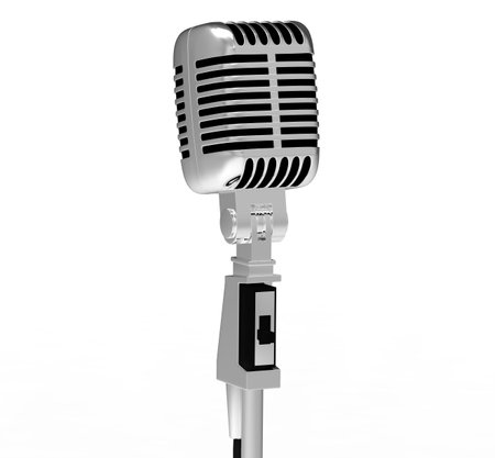 Retro style Microphone. の写真素材