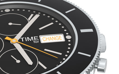 Close up of a Chronograph Wrist watch. Orangeの写真素材