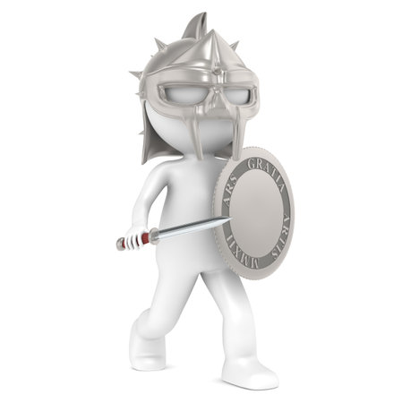 3D little human The Gladiator. People series.の写真素材