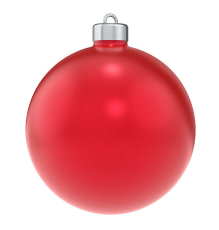 Simple Christmas Ball. Red and isolated.の写真素材