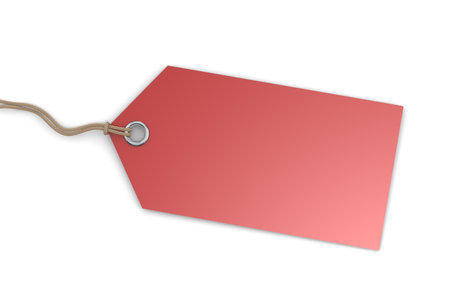 Red Price Tag. Blank for Copy Spaceの写真素材