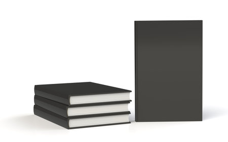 Black Books for Copy Spaceの写真素材