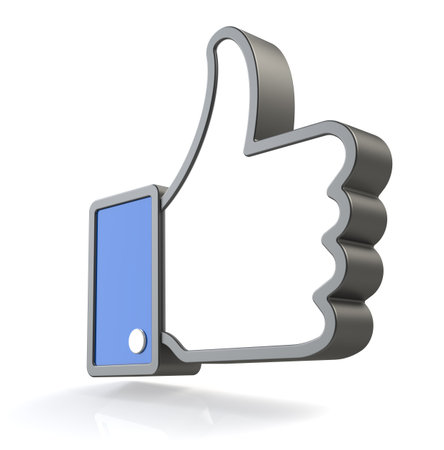 Like Symbol  Plastic texture  White background  の写真素材