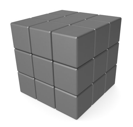  A sparse Cube. Matte Black Iron. Business presentation series.の写真素材