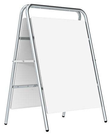 Sandwich Board, isolated on white  Blank for Copy Space の写真素材